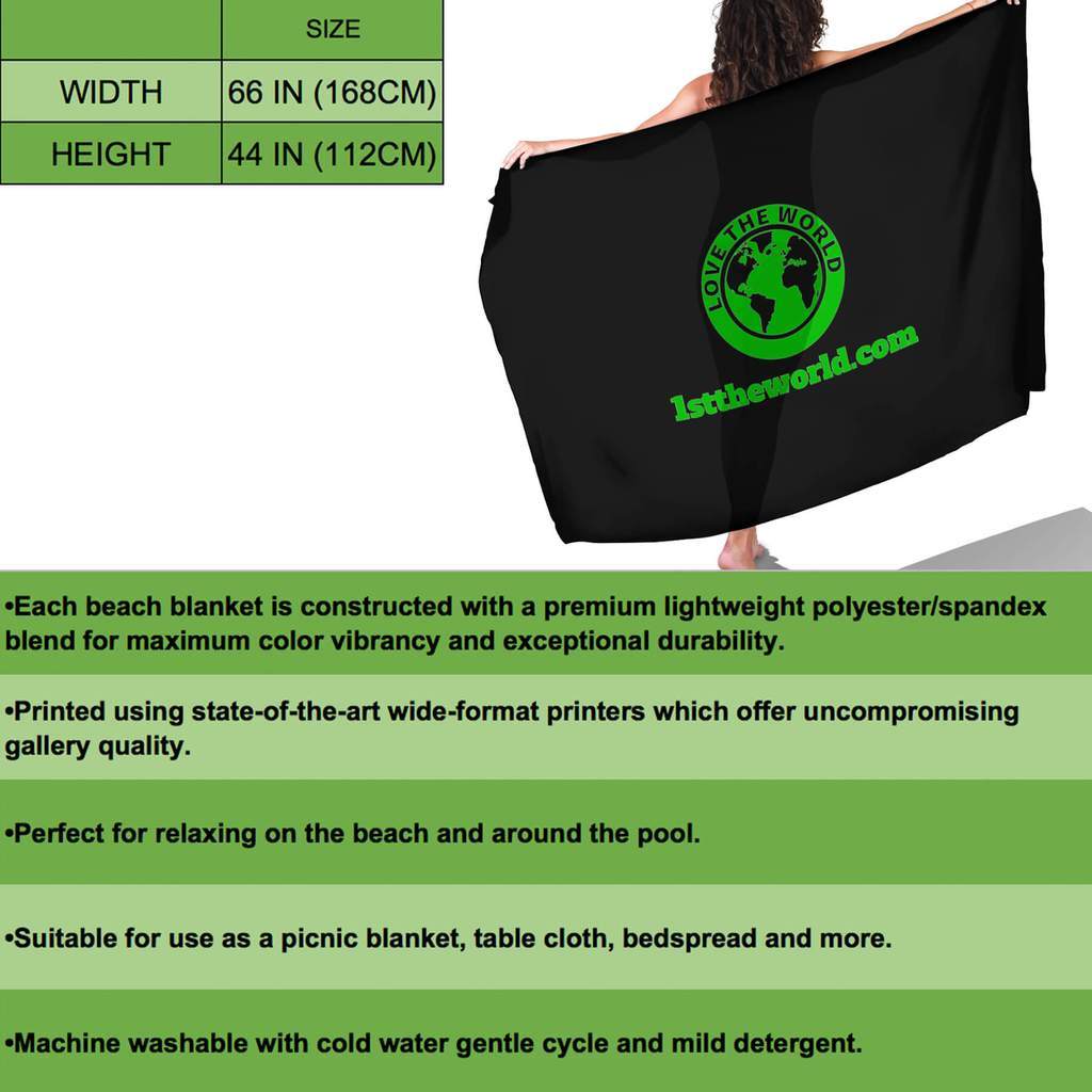 Kanaka MAoli Hawaiian Sarong - Blue Turtle Tribal - Shopicos