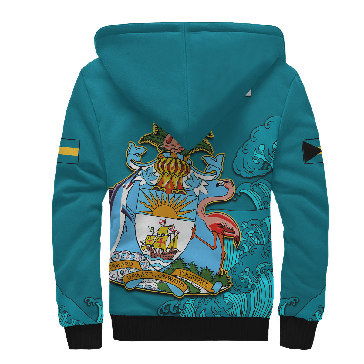 (Custom Personalised) Bahamas Independence Day Sherpa Hoodie Blue Marlin Since 1973 Style - Shopicos