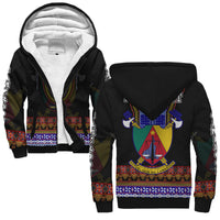 (Custom Personalised) Cameroon Sherpa Hoodie Atoghu Pattern Black Style - Shopicos