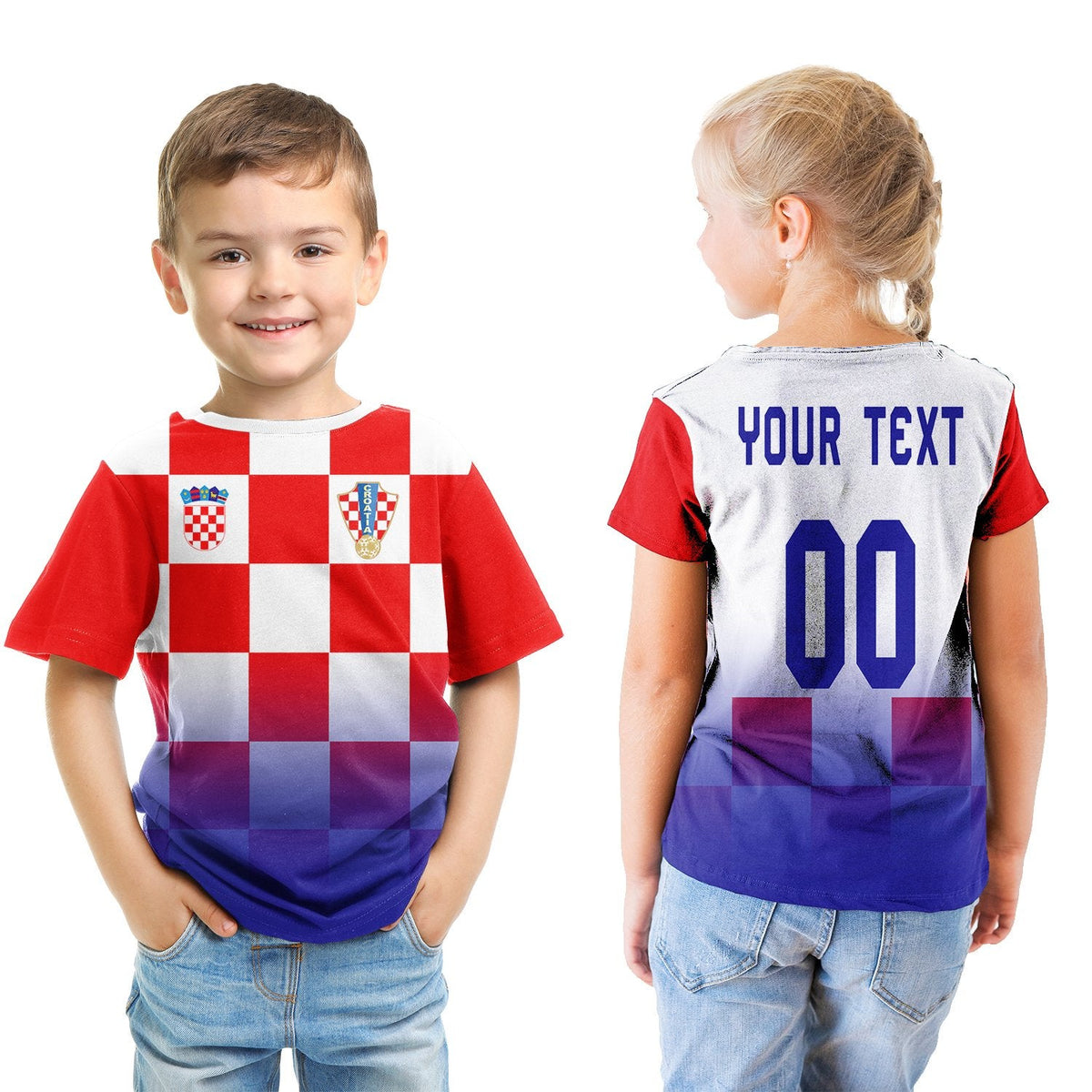 (Custom) Croatia Euro T Shirt Kid Soccer - Shopicos