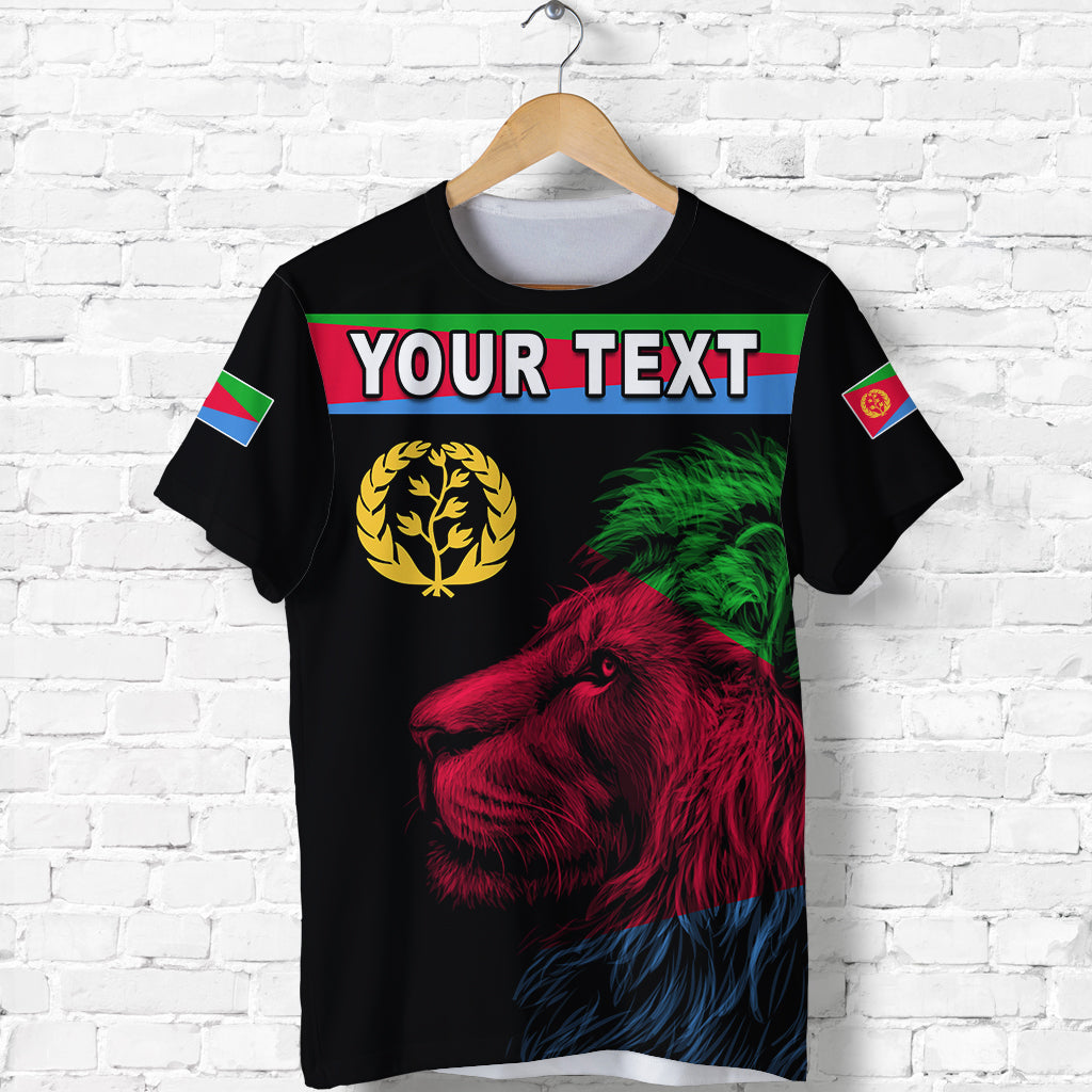 Custom Asmara Eritrean T Shirt Eritrea Lion Proud Olive Symbol LT13 - Shopicos