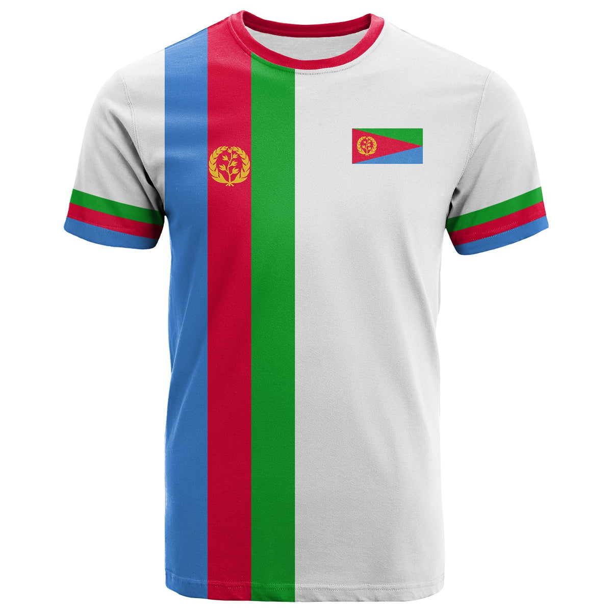 Custom Eritrea T Shirt Striped Sporty Style LT13 - Shopicos