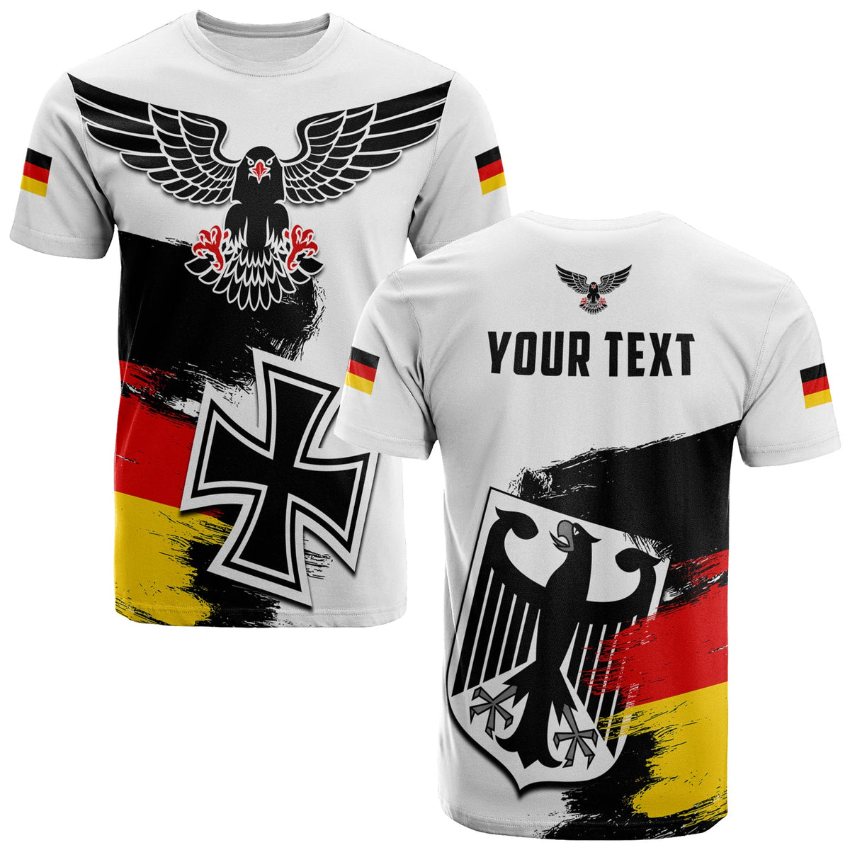 Custom Germany T Shirt Grunge Deutschland Flag and Eagle LT13 - Shopicos