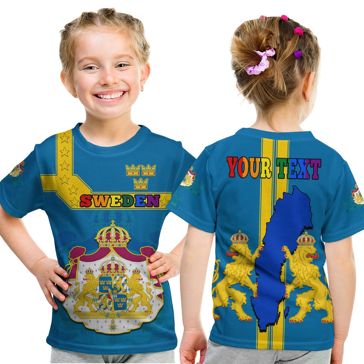 (Custom Personalised) Sweden LGBT Day T Shirt KID - Be Proud Of Who You Are - Shopicos