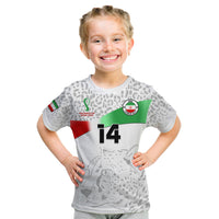 (Custom Text And Number) Iran Football T Shirt KID Team Melli World Cup 2022 - Shopicos