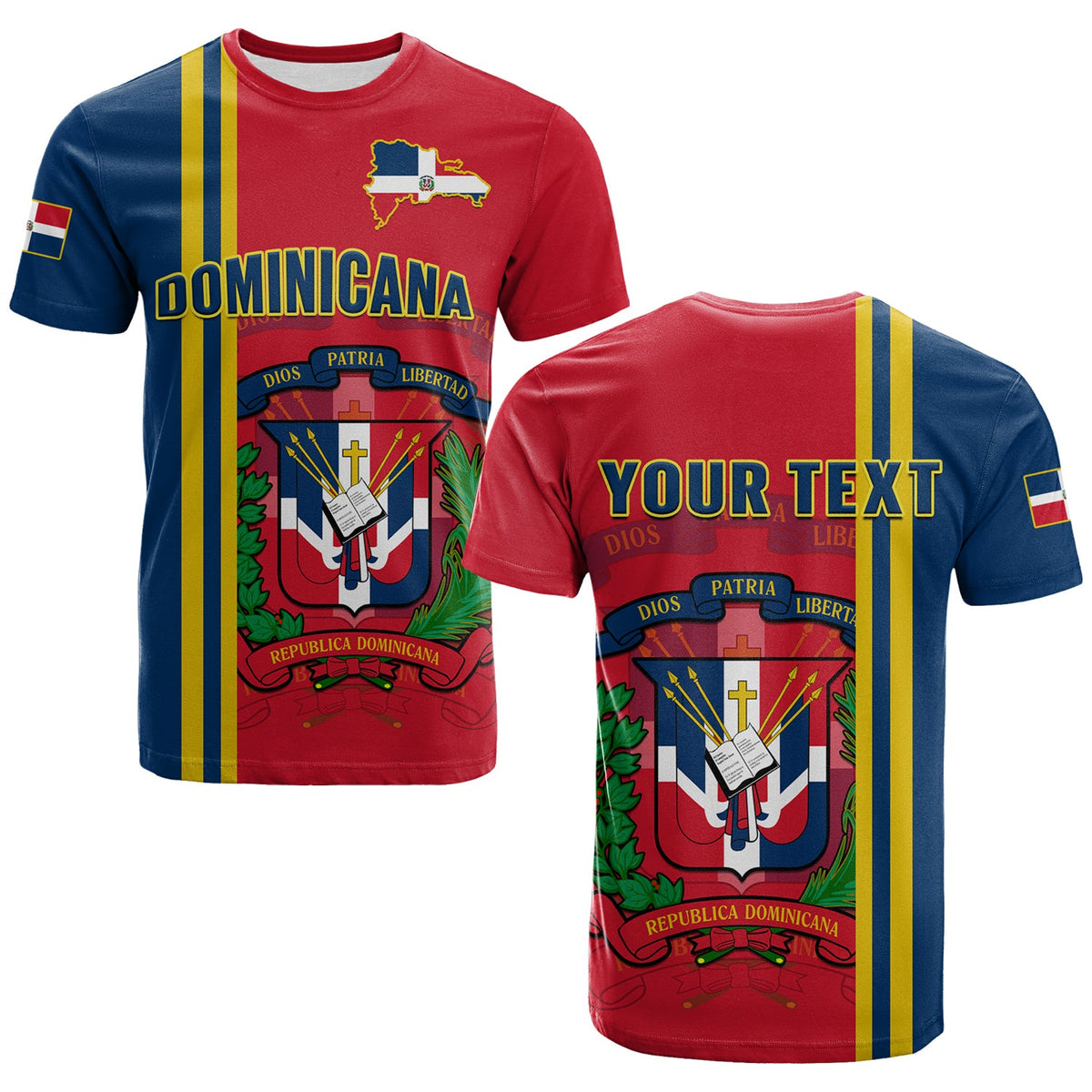 Custom Dominican Republic T Shirt Happy 179 Years Of Independence - Shopicos