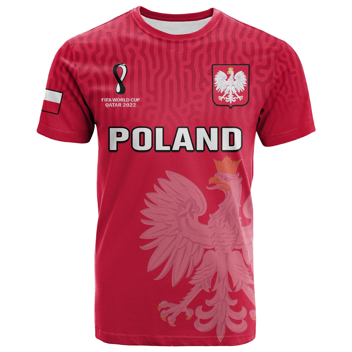 Poland Football T Shirt Polska World Cup 2022 Red - Shopicos