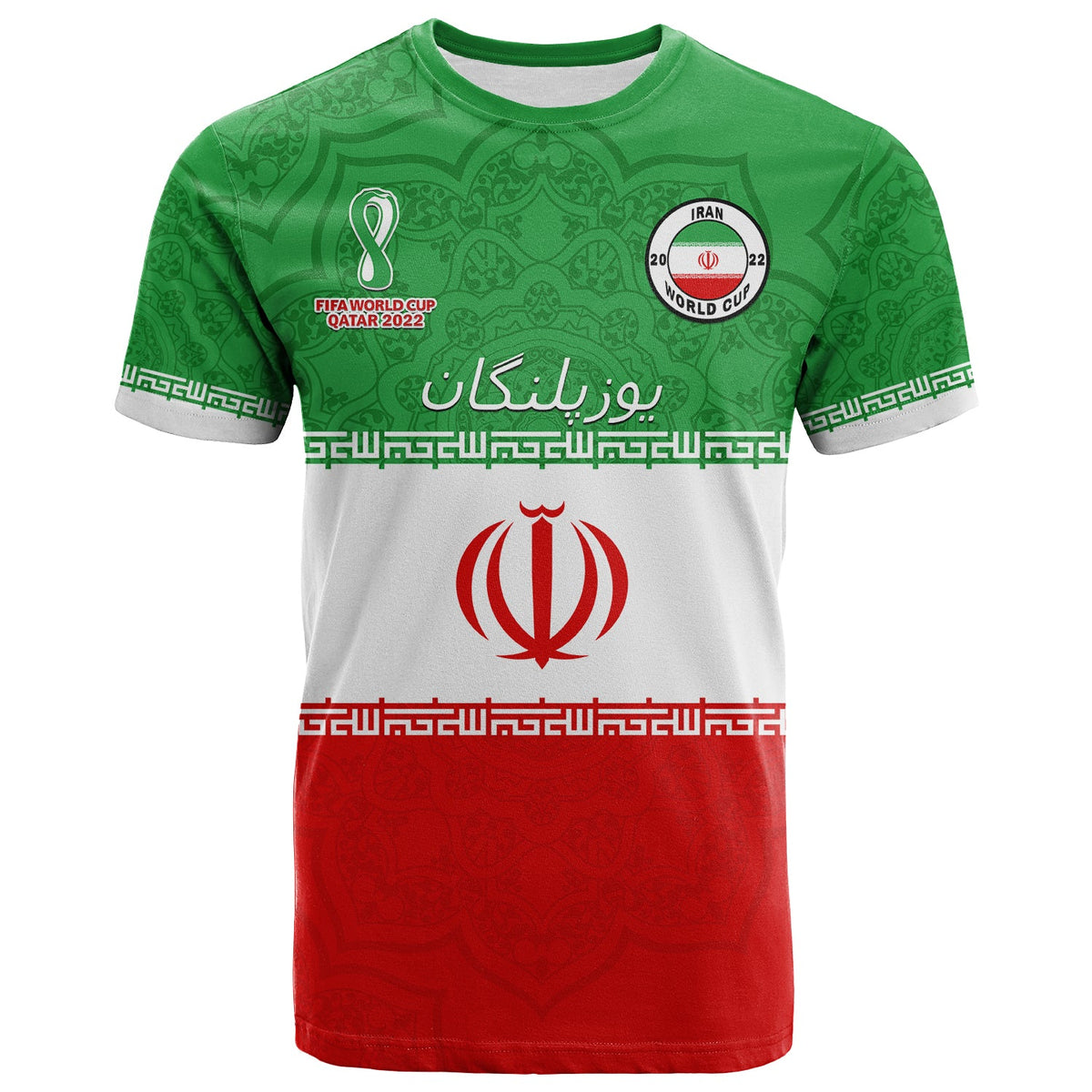 Custom Iran Football T Shirt Team Melli Champions World Cup 2022 - Shopicos