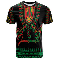 Juneteenth Dashiki Personalised T Shirt Freedom United Pan African Flag - Shopicos