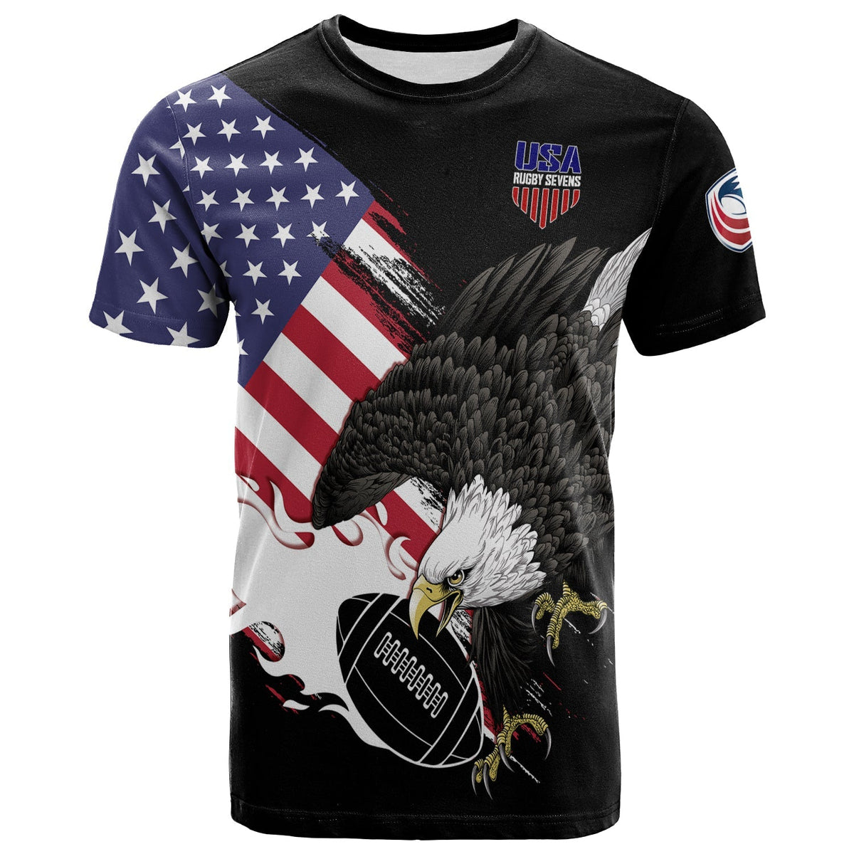 Personalised USA Rugby Sevens T Shirt The Eagles - Shopicos
