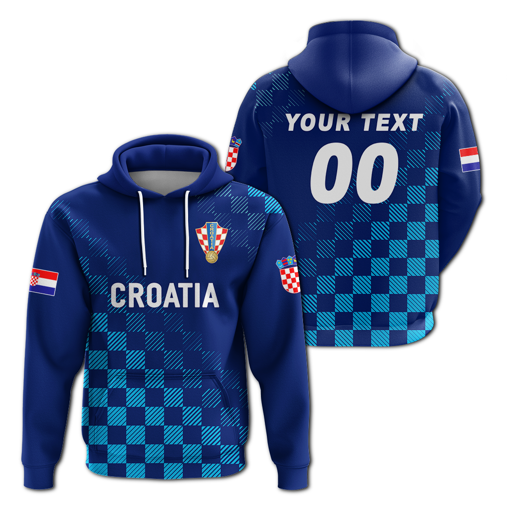 Custom Croatia Hoodie Football 2022 Champions Pride Blue LT12 - Shopicos