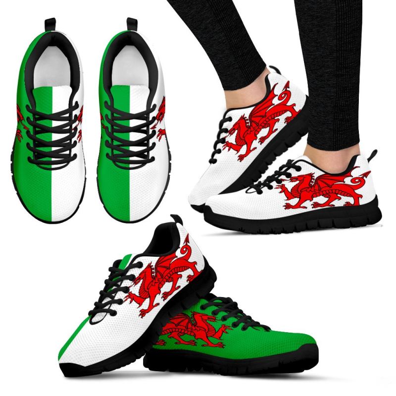 Cymru Wales (Welsh) Dragon Unisex Sneakers (Shoes) - Shopicos