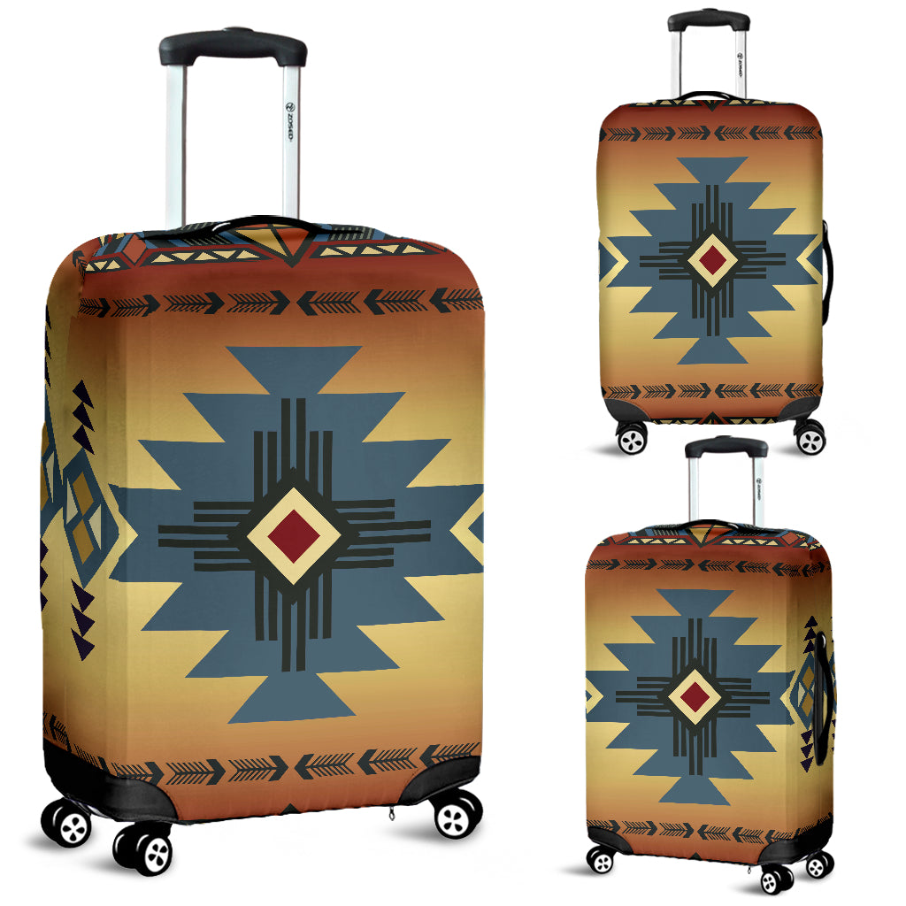 Southwest Blue Symbol Native American Luggage Covers LT10 - Shopicos