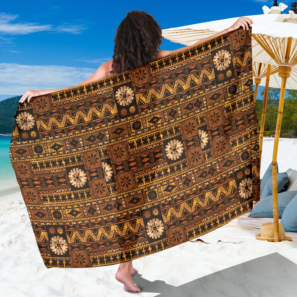 Fiji Masi Tapa Brown Style Sarong - Shopicos