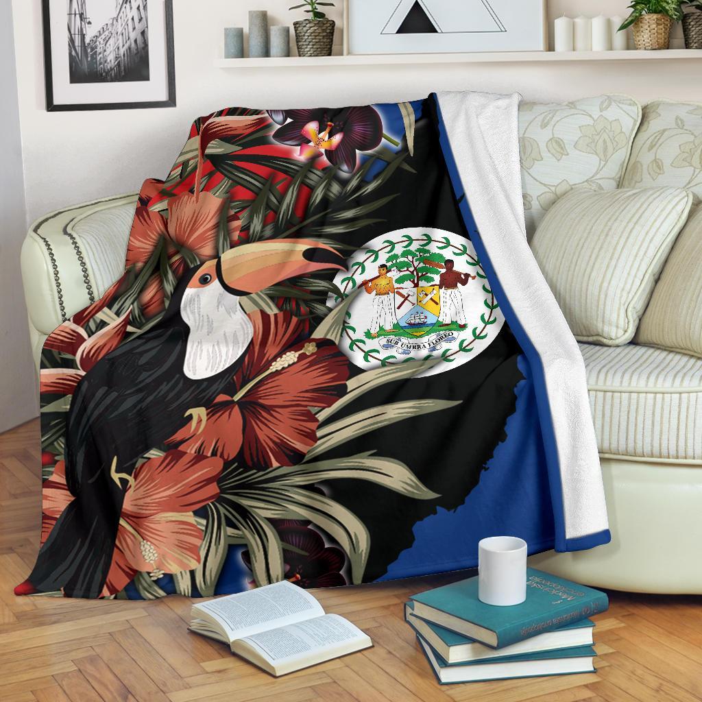 belize-premium-blanket-belize-national-flag-with-toucan-and-black-orchid