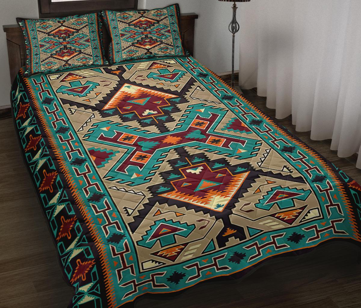 Blue Tribe Design Native American Quilt Bed Set LT10 - Shopicos