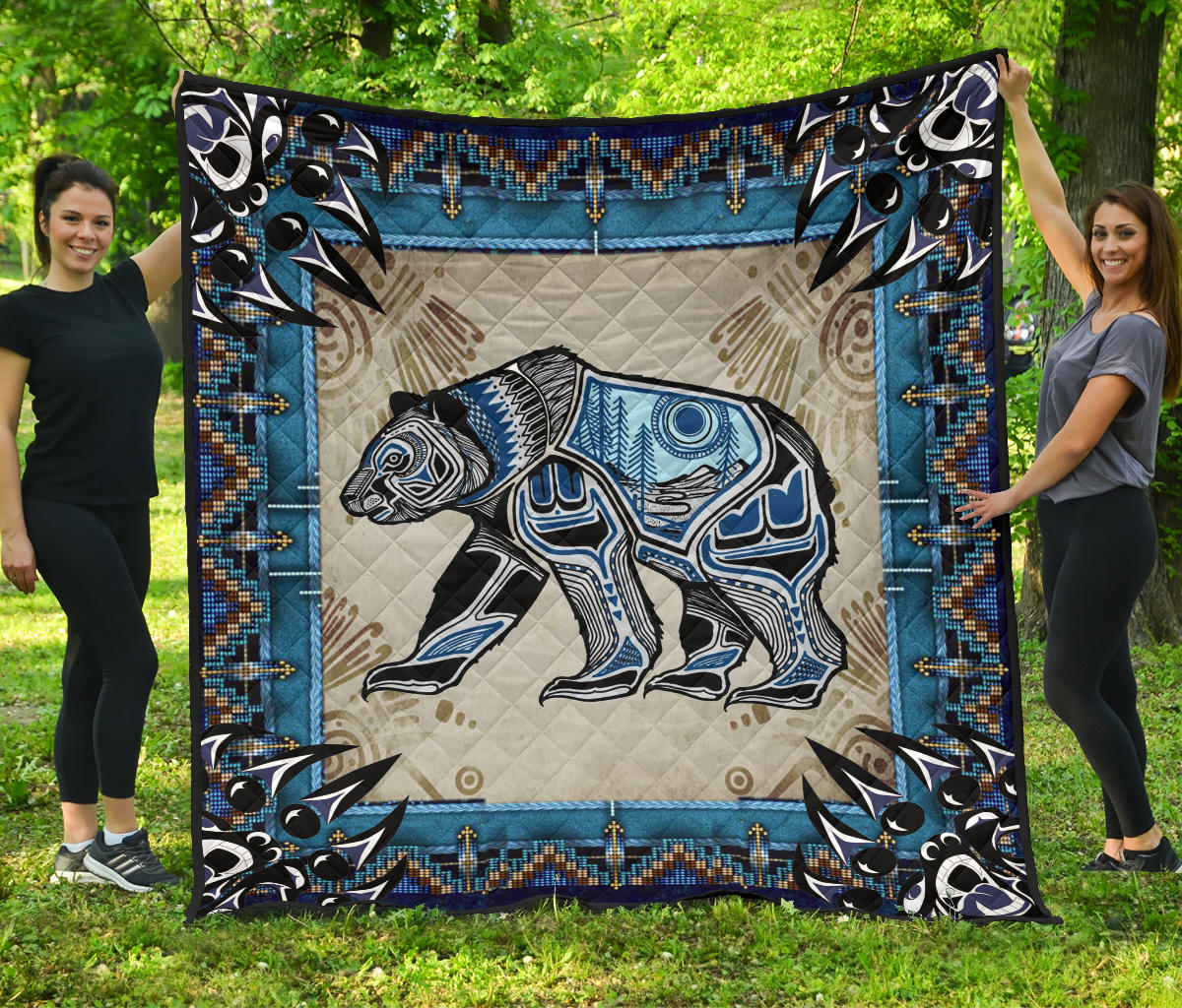 Bear Symbol Native American Premium Quilt LT10 - Shopicos