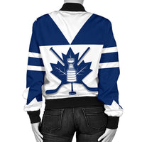 Canada Hockey Maple Leaf Champion Women Bomber Jacket - Shopicos