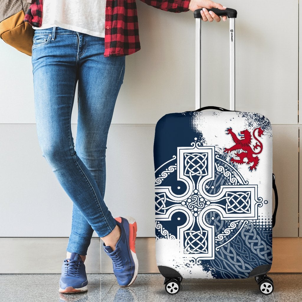 Scotland Luggage Cover Scottish Celtic Cross - Shopicos