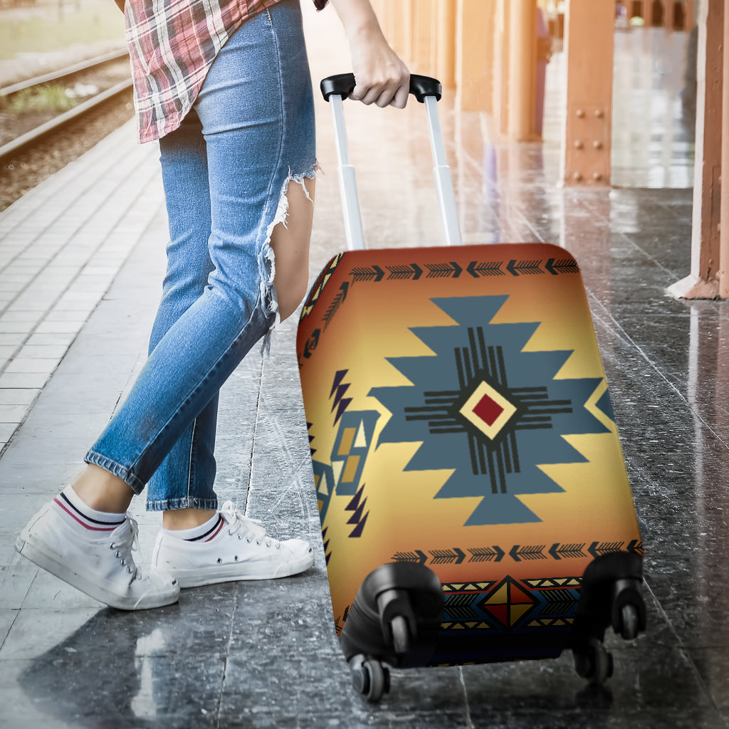 Southwest Blue Symbol Native American Luggage Covers LT10 - Shopicos