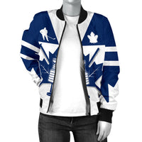 Canada Hockey Maple Leaf Champion Women Bomber Jacket - Shopicos