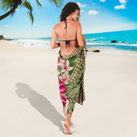 Kanaka Maoli Hawaiian Sarong - Lauhala Hibiscus and Plumeria - Shopicos