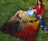 Bison Medicine Wheels Native American Premium Quilt LT10 - Shopicos