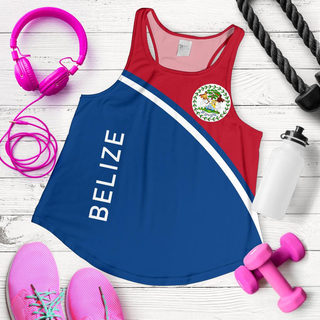 Belize Women's Racerback Tank - Curve Version - Shopicos