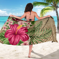 Kanaka Maoli Hawaiian Sarong - Lauhala Hibiscus and Plumeria - Shopicos