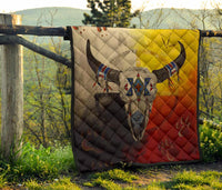 Bison Medicine Wheels Native American Premium Quilt LT10 - Shopicos