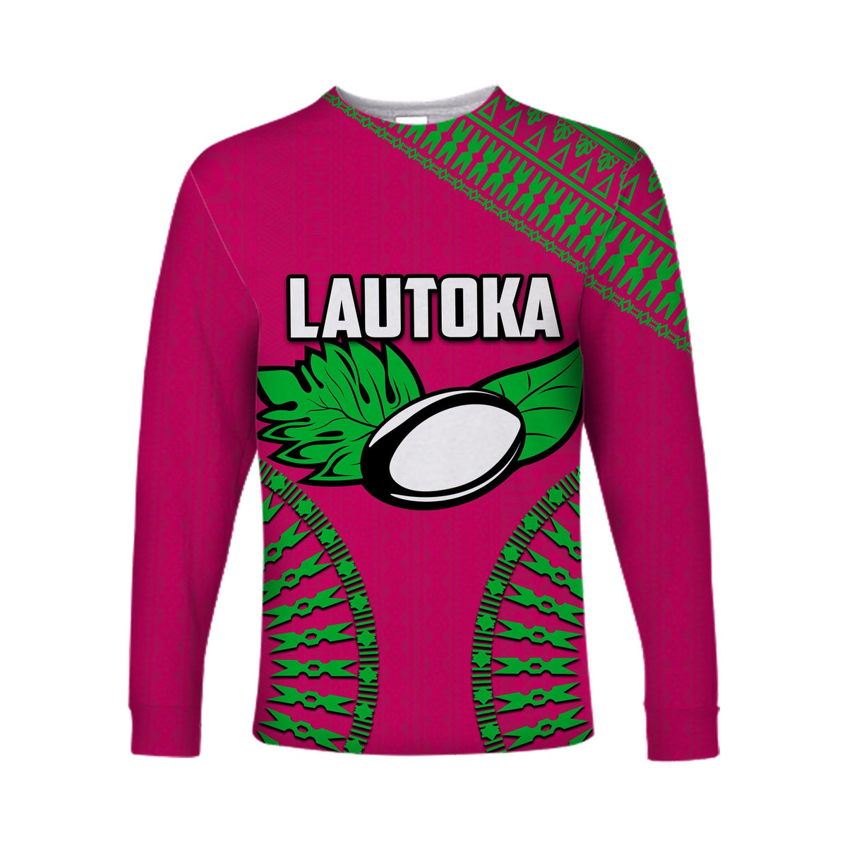 (Custom Personalised And Number) Lautoka Fiji Rugby Long Sleeve Shirts LT6 - Shopicos