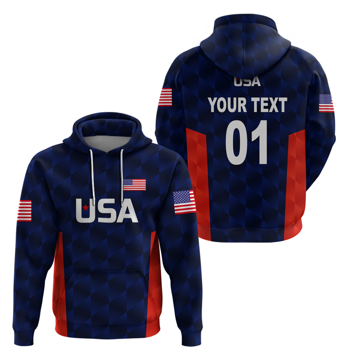 Custom United States National CrickeHoodie Team USA Cricket Navy LT8 - Shopicos