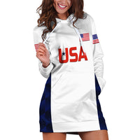 (Custom Personalised) United States National Cricket Hoodie Dress Team USA Cricket White LT8 - Shopicos