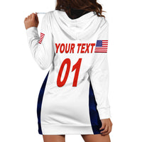 (Custom Personalised) United States National Cricket Hoodie Dress Team USA Cricket White LT8 - Shopicos