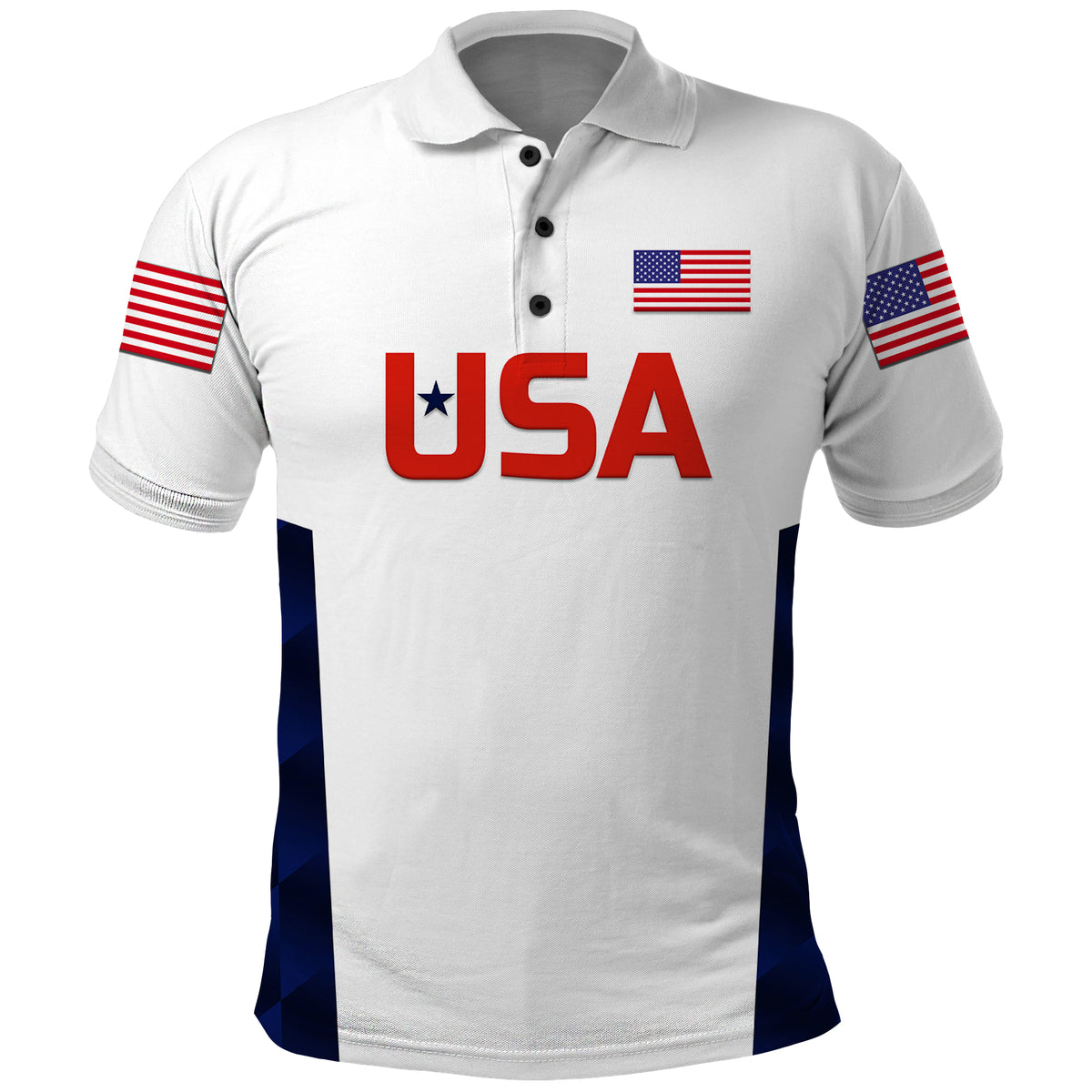 Custom United States National Cricket Polo Shirt Team USA Cricket White LT8 - Shopicos