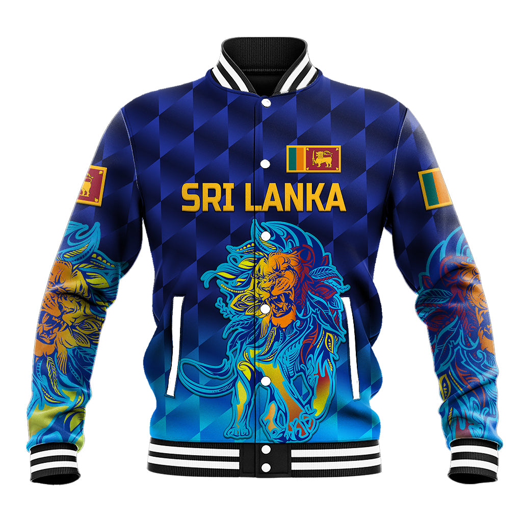 (Custom Personalised) Sri Lanka Cricket Baseball Jacket The Lions Pride Version - Blue LT8 - Shopicos