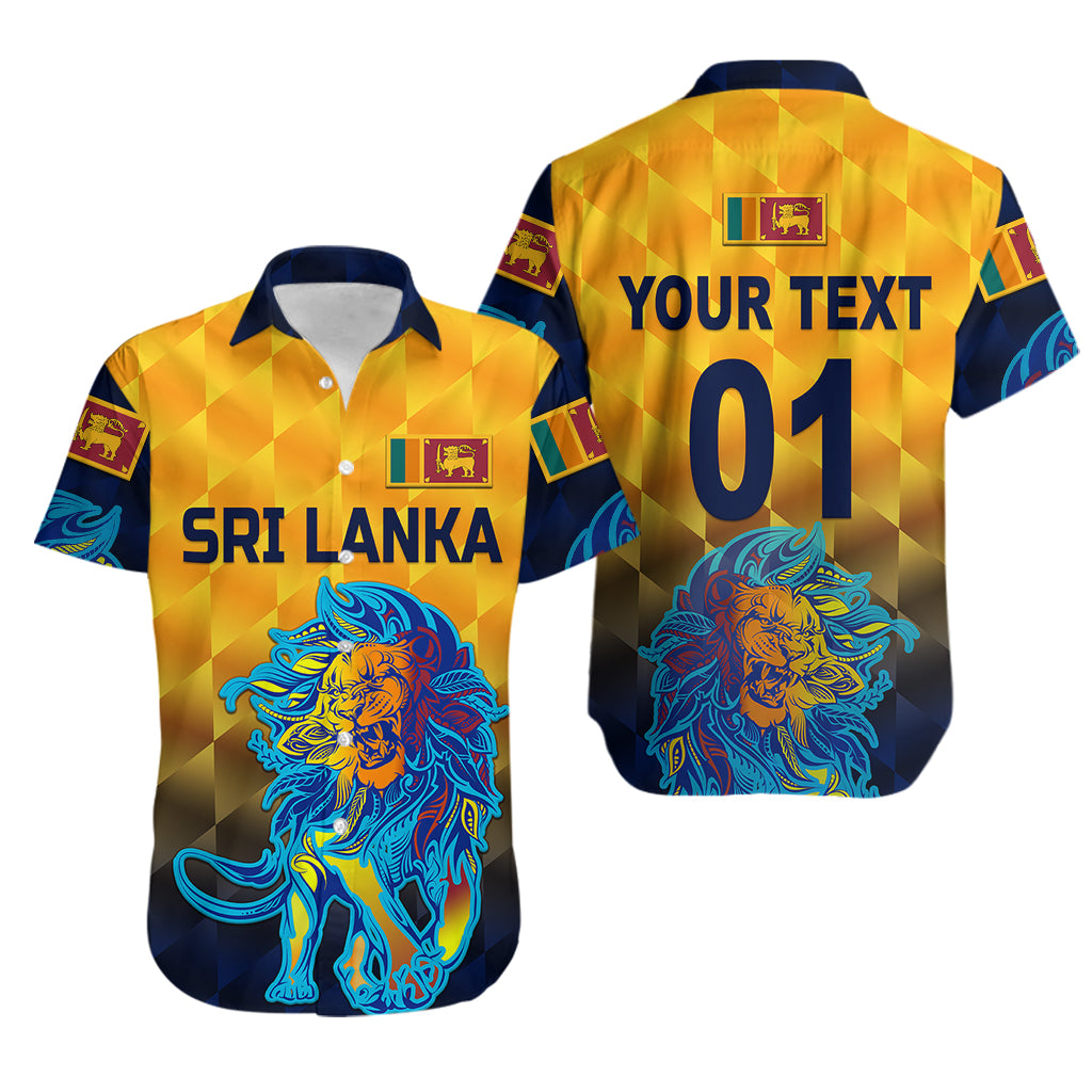 (Custom Personalised) Sri Lanka Cricket Hawaiian Shirt The Lions Pride Version - Yellow LT8 - Shopicos