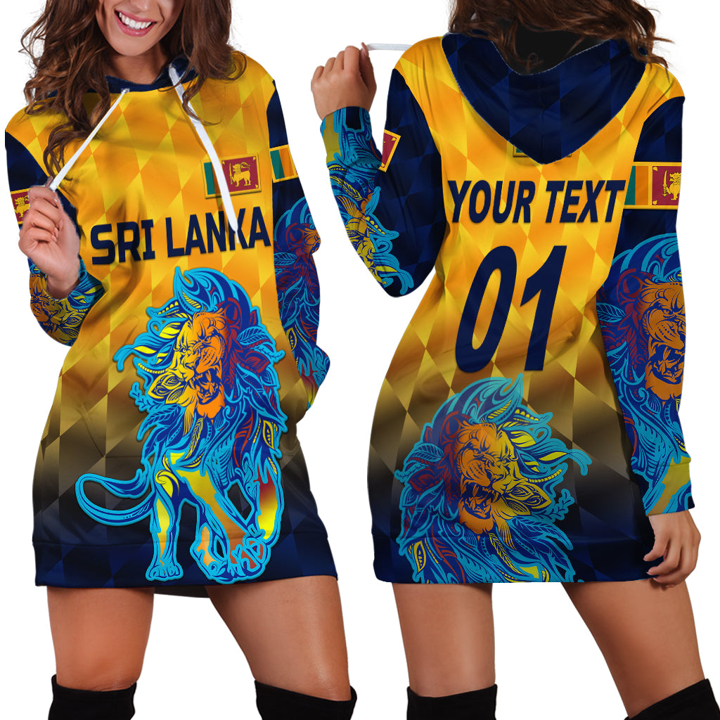 (Custom Personalised) Sri Lanka Cricket Hoodie Dress The Lions Pride Version - Yellow LT8 - Shopicos