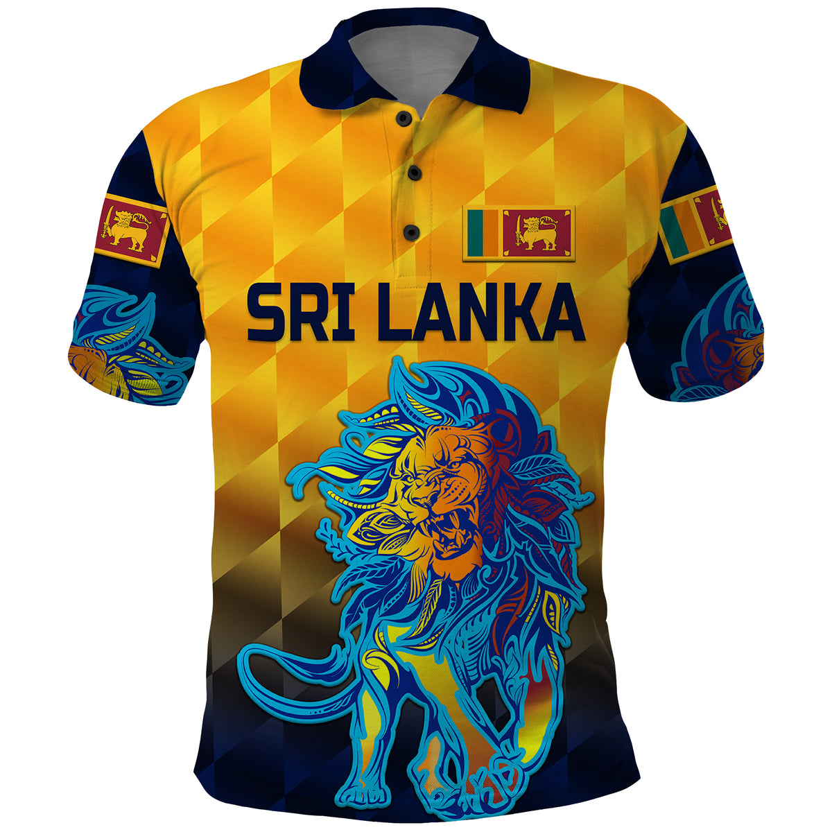 Custom Sri Lanka Cricket Polo Shirt The Lions Pride Version Yellow LT8 - Shopicos