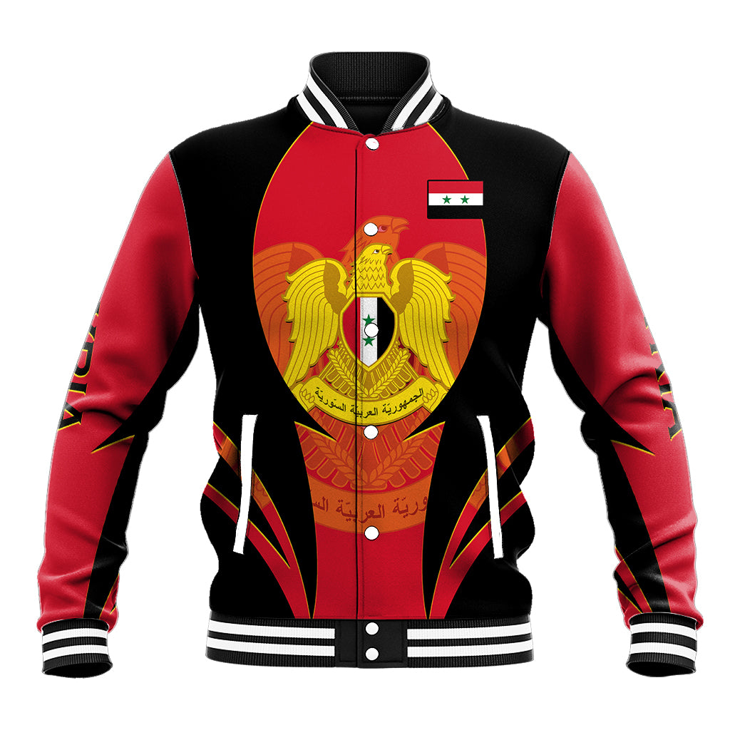 (Custom Personalised) Syria Evacuation Day Baseball Jacket Coat Of Arms - Shopicos