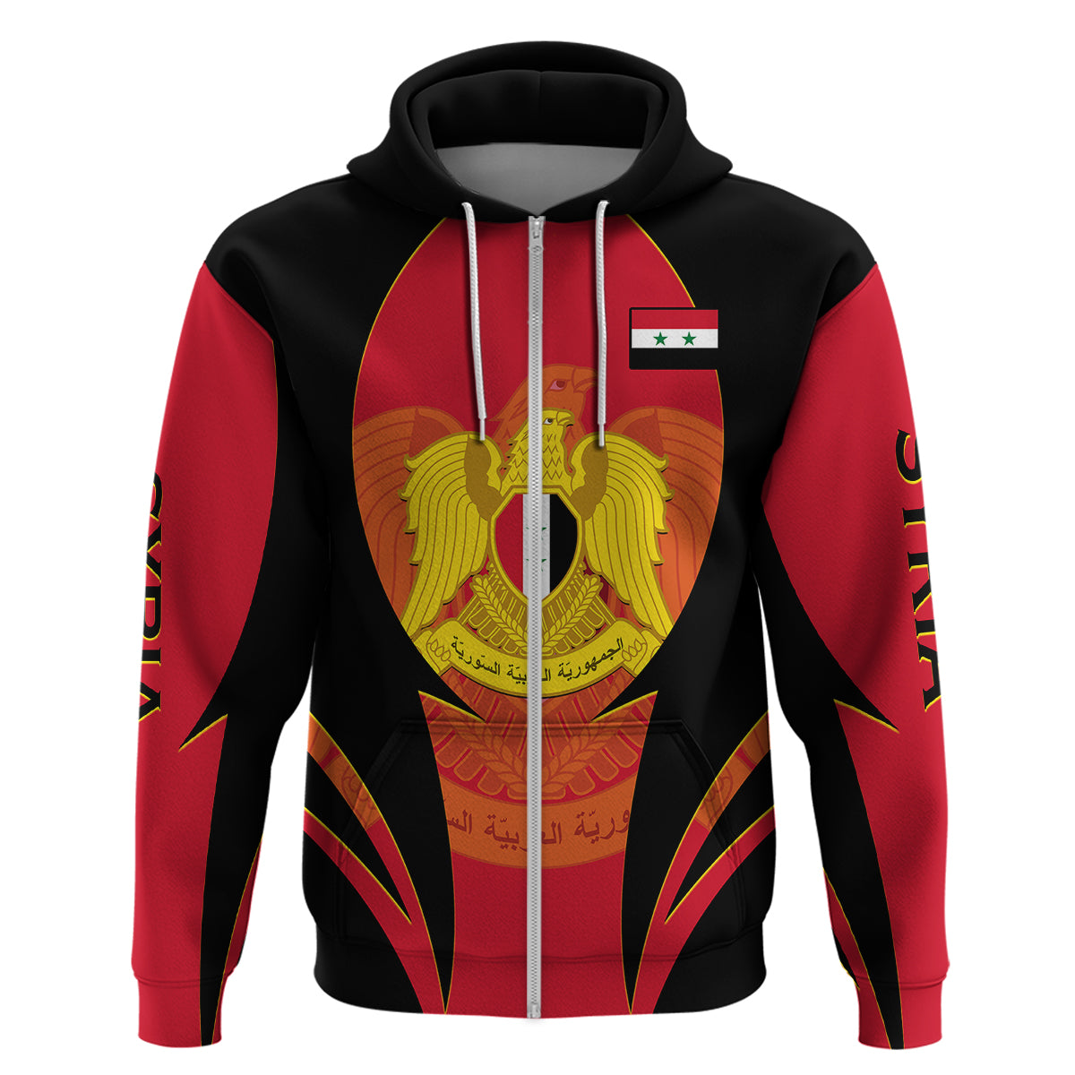 Custom Syria Evacuation Day Hoodie Coat Of Arms - Shopicos