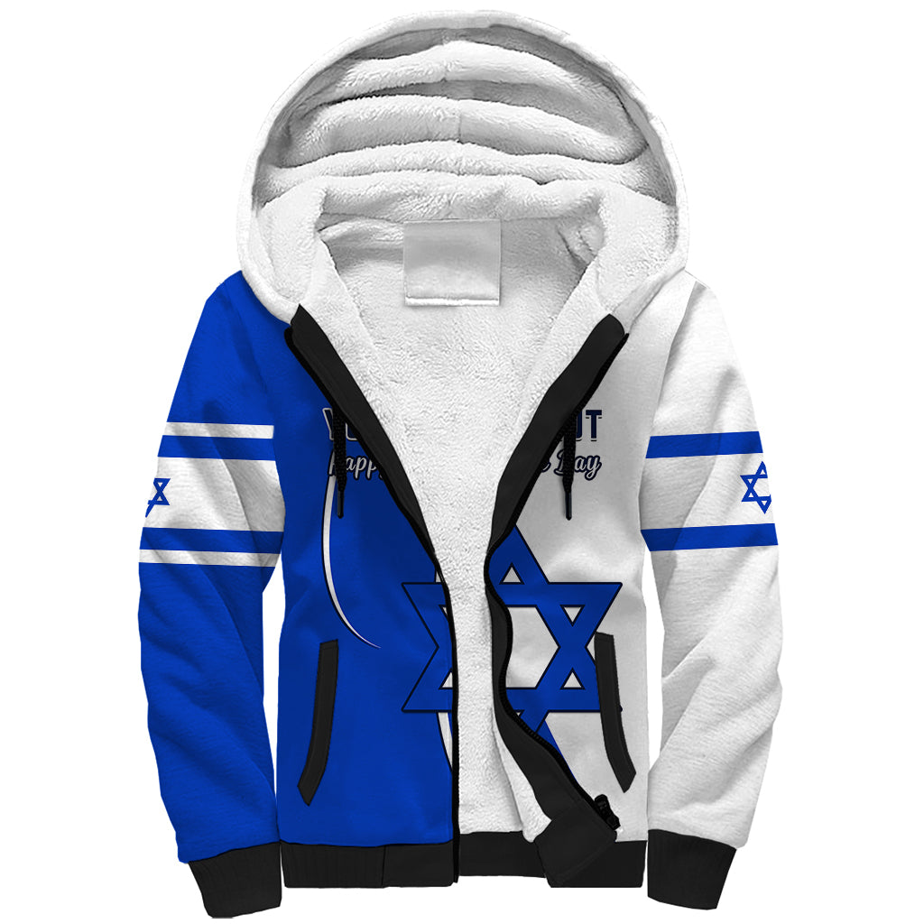 Israel Independence Day Sherpa Hoodie Yom Haatzmaut Curvel Style - Shopicos