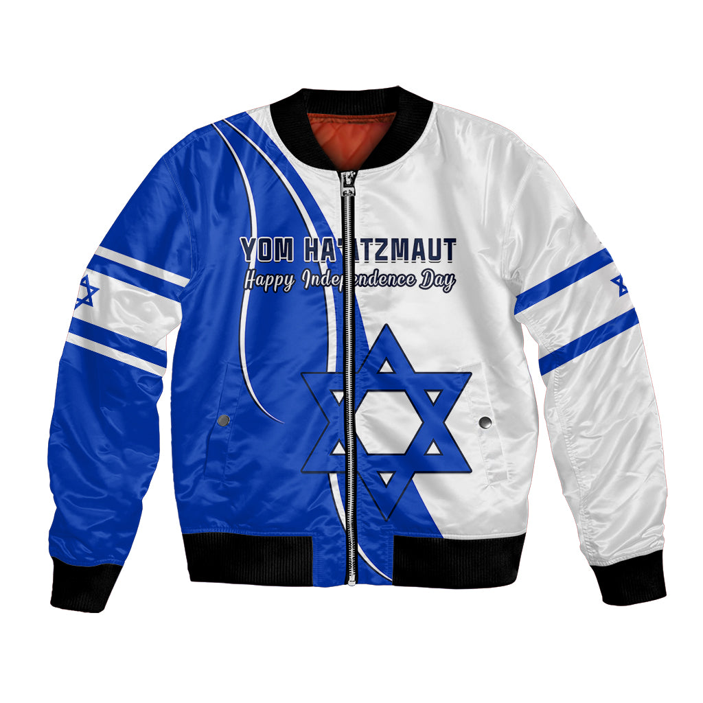 (Custom Personalised) Israel Independence Day Bomber Jacket Yom Haatzmaut Curvel Style - Shopicos