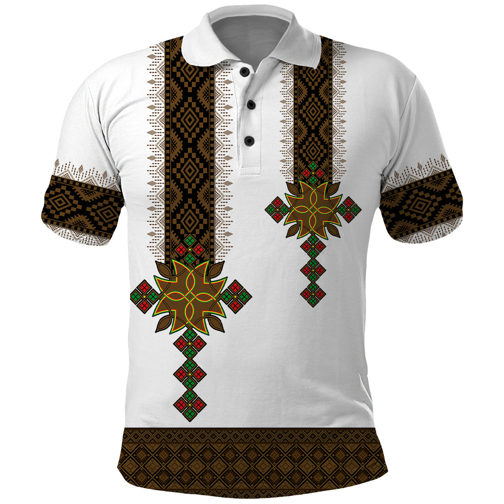 Ethiopia Polo Shirt Ethiopian Tilet With African Pattern Ver.01 - Shopicos