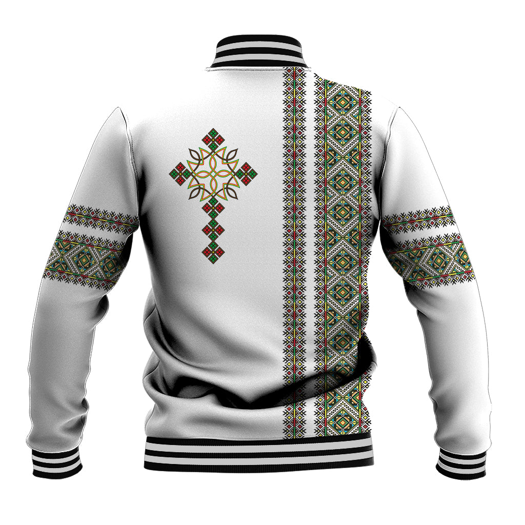 Ethiopia Baseball Jacket Ethiopian Tilet With African Pattern Ver.02 - Shopicos