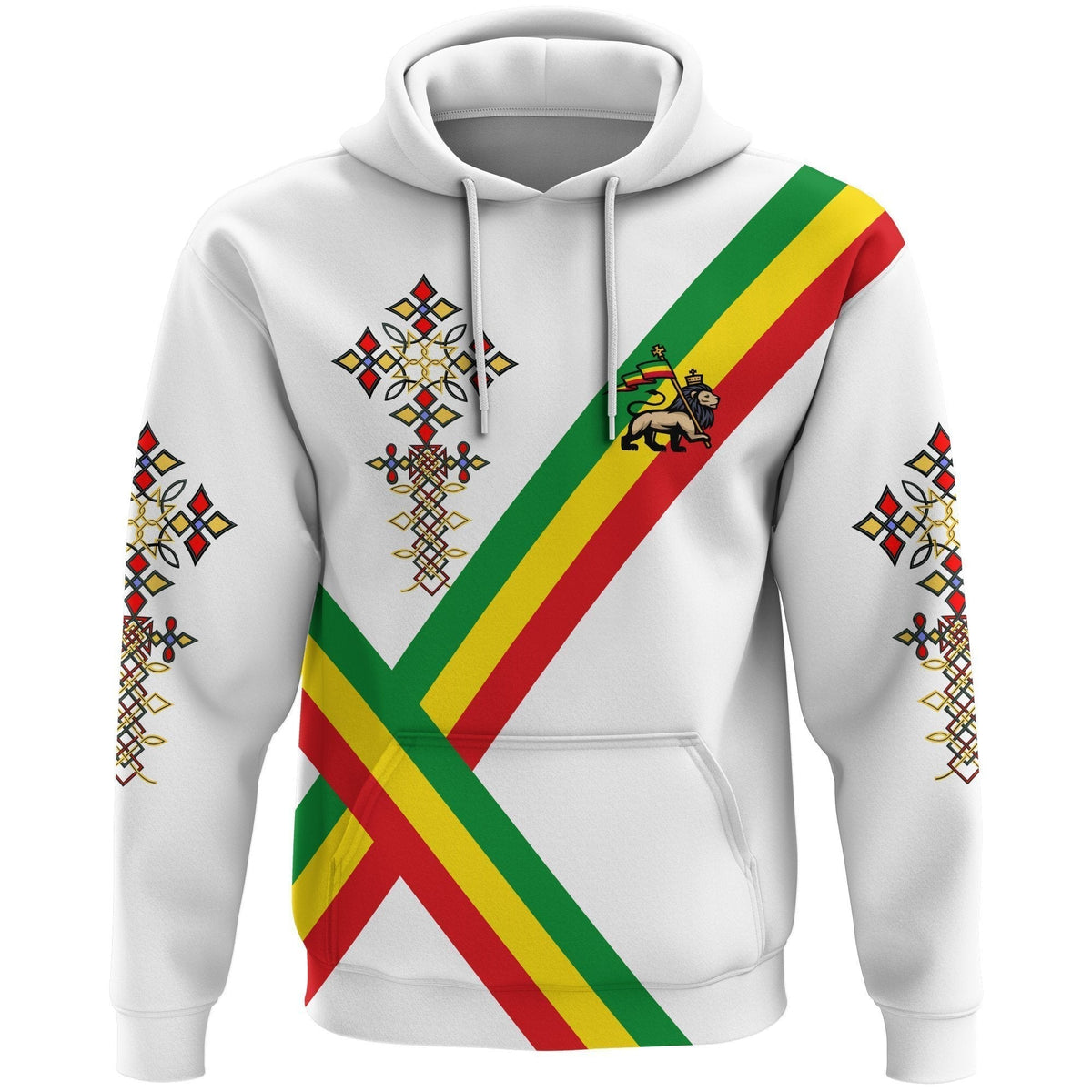 Ethiopia Hoodie, Ethiopia Cross Christmas Day Flag - Shopicos