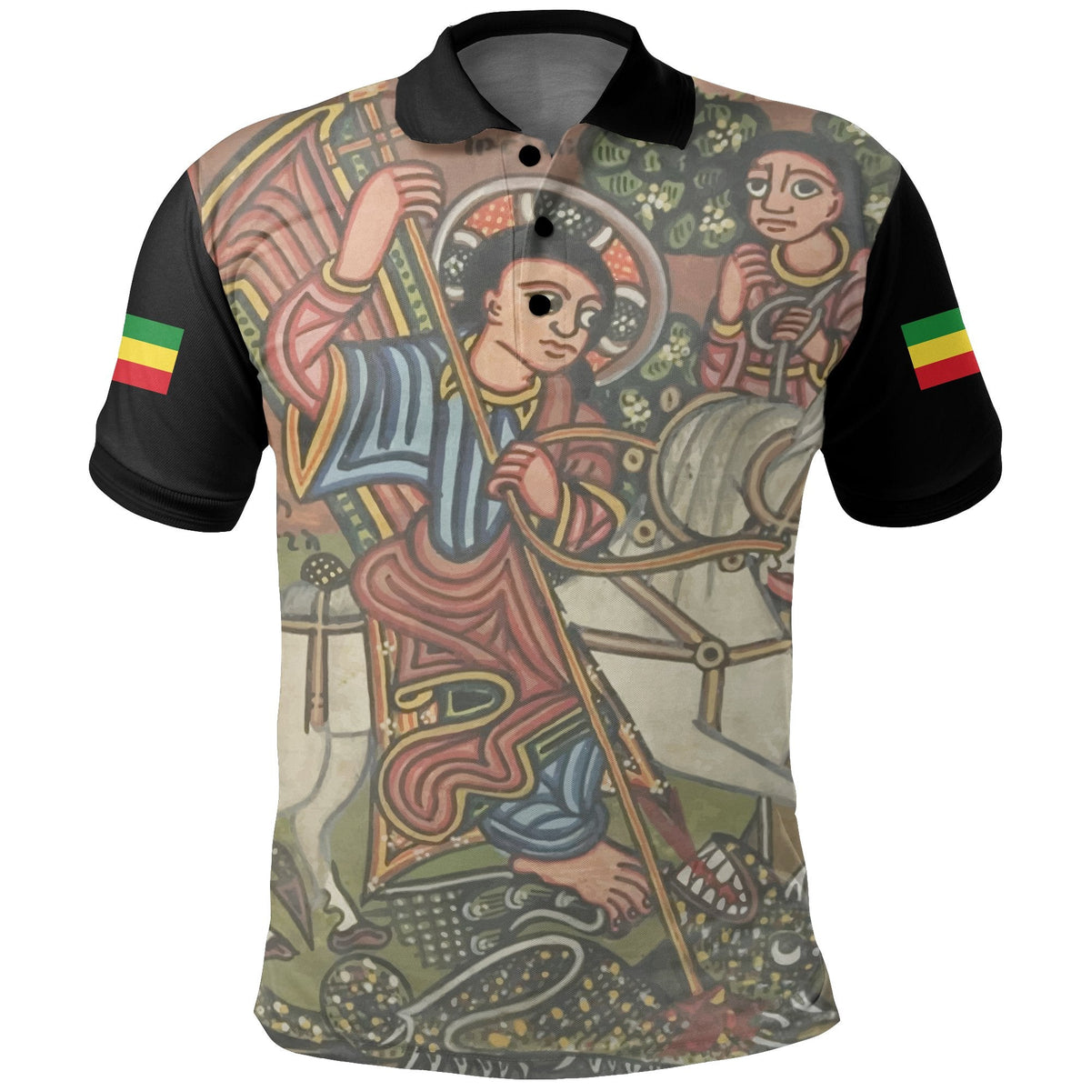Ethiopia Polo Shirt, Ethiopian Biblical Manuscript - Shopicos
