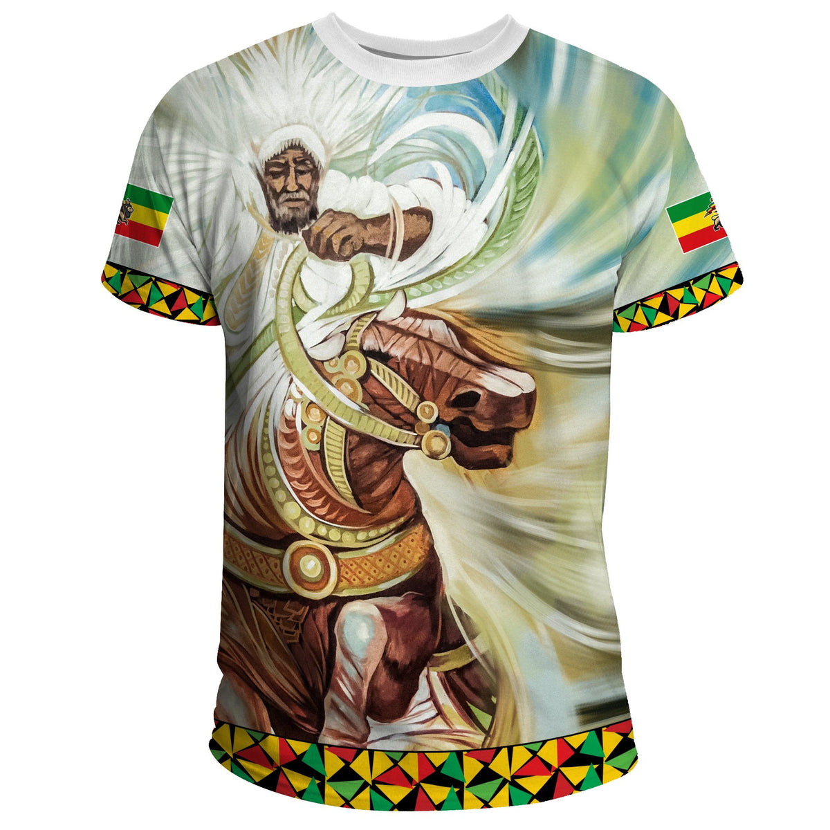 Ethiopia T Shirt Proud Ethiopian Flag - Shopicos