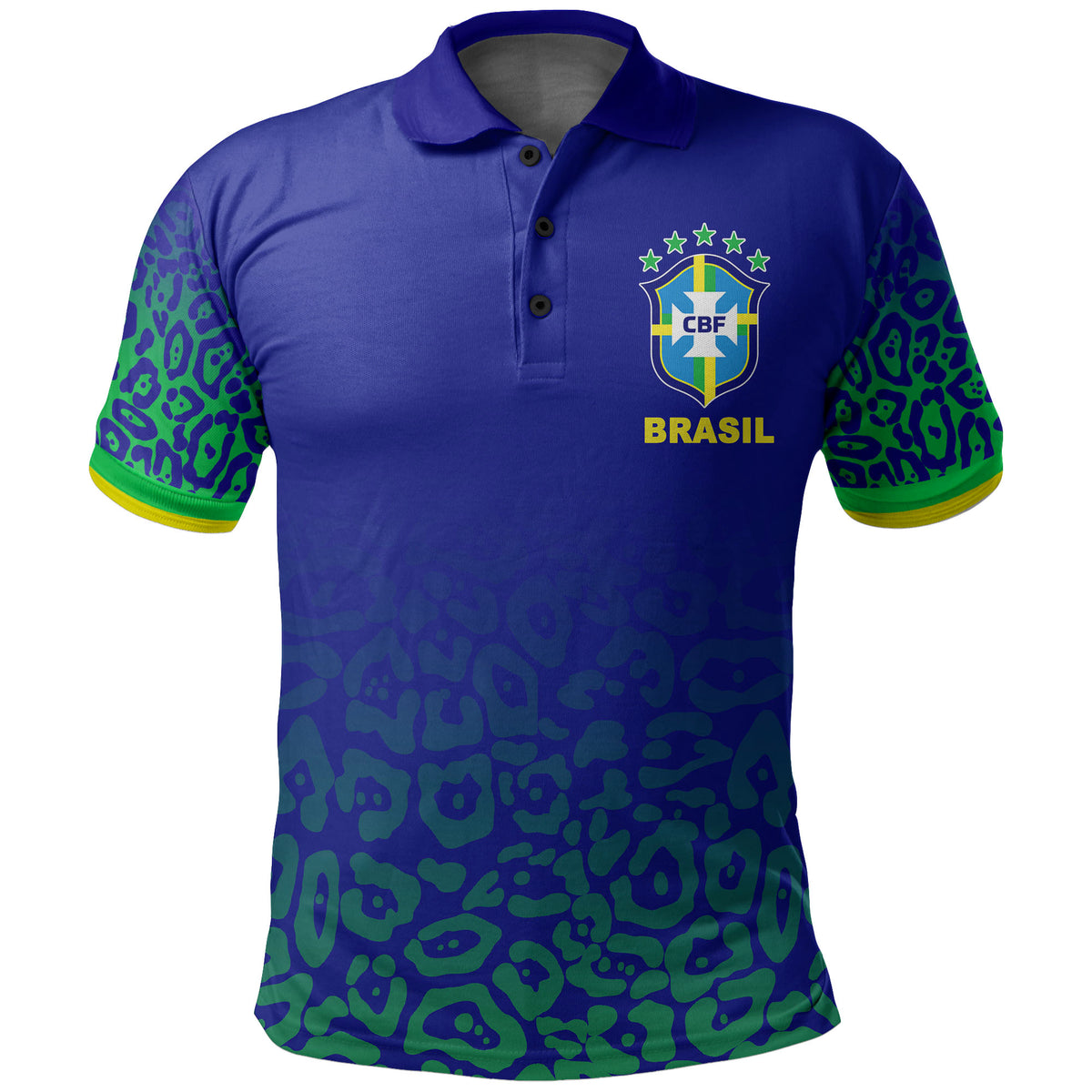 (Custom And Number) Brazil Polo Shirt Football 2022 LT6 - Shopicos
