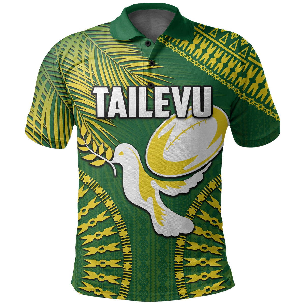 (Custom And Number) Tailevu Fiji Rugby Polo Shirt LT6 - Shopicos